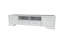 , ГРАЦИЯ тумба для теле-и радиоаппаратуры, 2дв.+2ящ.(ГОСТИНАЯ) цвет БЕЛЫЙ