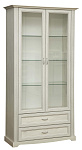 Шкаф комбинированный 32.05 Сохо (бетон пайн белый / профиль: бетон пайн белый патина / ДВПО: белый / стекло)