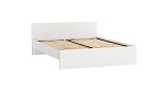 Кровать двойная 68.14 "Дакота" с бескаркасн. осн. (ш.1600) ((белый / кромка: дуб сонома))