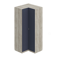 , Лежер ШК-3127 Дуб серый-Холст сапфировый