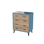 Комод интерьерный Ланс (светло-голубой/мдф дуб канадский)
