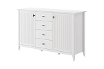НИКЕА (ЛАК-БЕЛЫЙ) комод 4ящика + 2двери (ЛДСП Белый снег/ Лак Белый)