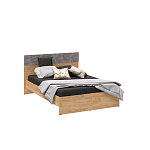 Спальня Асти кровать (1,4) (дуб крафт золотой/ателье светлое)