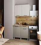 Кухня Мэй Готовое решение 1,0 м (Твил бежевый/Твил кремовый)