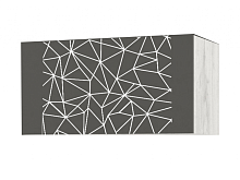 кровать без подъемного механизма, НКМ Кент-1 секция №20(полка подвесная, фасад с рисунком)