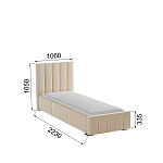 Корпус Нега интерьерной кровати (0,9м) (бежевый)