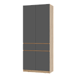 Шкаф 2-х створчатый "Багира" ШК-03 (Крафт/Графит)