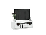 Магнолия Тумба ТВ (Белый глянец холодный)