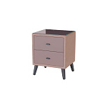 Тумба прикроватная интерьерная Ланс (пыльная роза/мдф пудра)