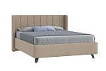 Кровать Виола 160х200(ф-ра мс) (Классик/Профи,Универс,ППМ, 1000H, Микровелюр бежевый)