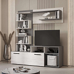 Гостиная "Евро" (Графит/Дуб крафт белый)