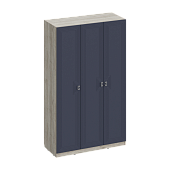 шкаф для детской комнаты, Лежер ШК-3101 Дуб серый-Холст сапфировый