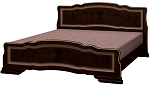 Кровать из массива Карина-6 1400*2000 (орех темный с тонировкой)