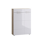 Лайн Комод 13.121 (Дуб серый CRAFT K 002 PW, белый глянец ПВХ)