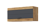 Гостиная ПРАГА Шкаф навесной (К) (Дуб Вотан/Графит)