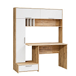 Лайт Стол письменный 03.243 Н (Дуб Золотой CRAFT, Белый премиум)