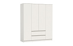 Шкаф для одежды 82.01 "Берген" (4-х дв.) (# (белый / ДВПО: белый))