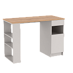 Стол письменный 89.10 "Прайм" (с тумбой и полками) ((кашемир / дуб золотой / ДВПО: серый камень))