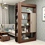 Студия (перегородка) (дуб шимо темный / шимо светлый)