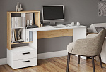 Компьютерный стол СКМ-5 (дуб крафт золотой/белый)