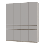 Шкаф 4-х створчатый "Багира" ШК-13 (Дуб смоки/Кашемир)