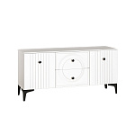 Валенсия Тумба под ТВ 16.45 (Белый PE шагрень, белая шагрень ПВХ)