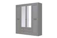 , ОЛИМП (ЛАК-АНТРАЦИТ) шкаф для одежды ШР-4