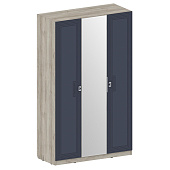 модульная спальня, Лежер ШК-3103 Дуб серый-Холст сапфировый