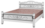 Кровать из массива Карина-5 900*2000 (белый жемчуг)