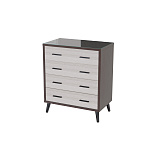 Комод интерьерный Ланс (коричневый/мдф сандал белый)