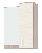 , ЛДСП Прихожая НИКА ПЗ800 Полка с зеркалом Ясень Шимо