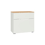 Октава Тумба для обуви 16.127 (Белый PE шагрень, Дуб Золотой CRAFT, белая шагрень 4101 ПВХ)