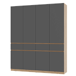 Шкаф 4-х створчатый "Багира" ШК-13 (Крафт/Графит)