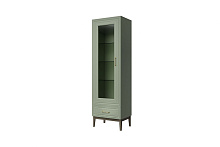 , ГОРИЦИЯ (НСМ) (ЛАК-ЗЕЛЁНЫЙ САМШИТ) Шкаф с витриной 1дв