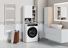 кровать без подъемного механизма, Шкаф над стиральной машиной Эффетто Пуро распашной с полками