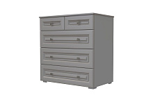 комод в спальню, ОЛИМП (ЛАК-АНТРАЦИТ) комод 5 ящиков
