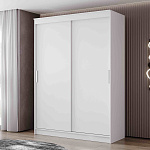 Шкаф-купе 1,6 м "ГРАНД 1" ЛДСП/ЛДСП (К) (Белый/ЛДСП)