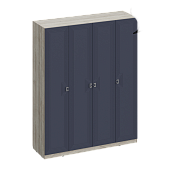 шкаф для детской комнаты, Лежер ШК-3105 Дуб серый-Холст сапфировый