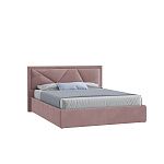 Кровать Мартин 140х200(ф-ра мс) (Классик/Профи,Универс,ППМ, 1000H, Микровелюр розовый)
