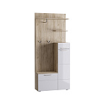 Лайн Шкаф многоцелевого назначения 10.16 Н (Дуб серый CRAFT K 002 PW, белый глянец ПВХ)