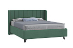 Кровать Виола 160х200(ф-ра мс) (Классик/Профи,Универс,ППМ, 1000H, Микровелюр серо-зеленый)