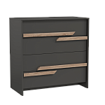 Комод 103.04 "Рапсодия" ((диамант серый / ДВПО: белый / профиль: Masa Decor дуб сонома))