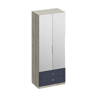 , Лежер ШК-3116 Дуб серый-Холст сапфировый