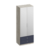 шкаф для детской комнаты, Лежер ШК-3116 Дуб серый-Холст сапфировый
